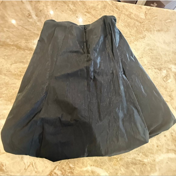 Annette Görtz A-Line box pleat bubble hem Skirt Black Size 12. Metallic sheen - Picture 2 of 8